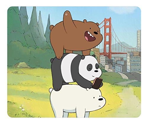 Creative Design Mouse Pad Rectangle Mouse Pad Gaming Mousepad We Bare Bears Poster Rectangle Non-Slip Mousepad Water Resistent Oblong Gaming Mouse Pads