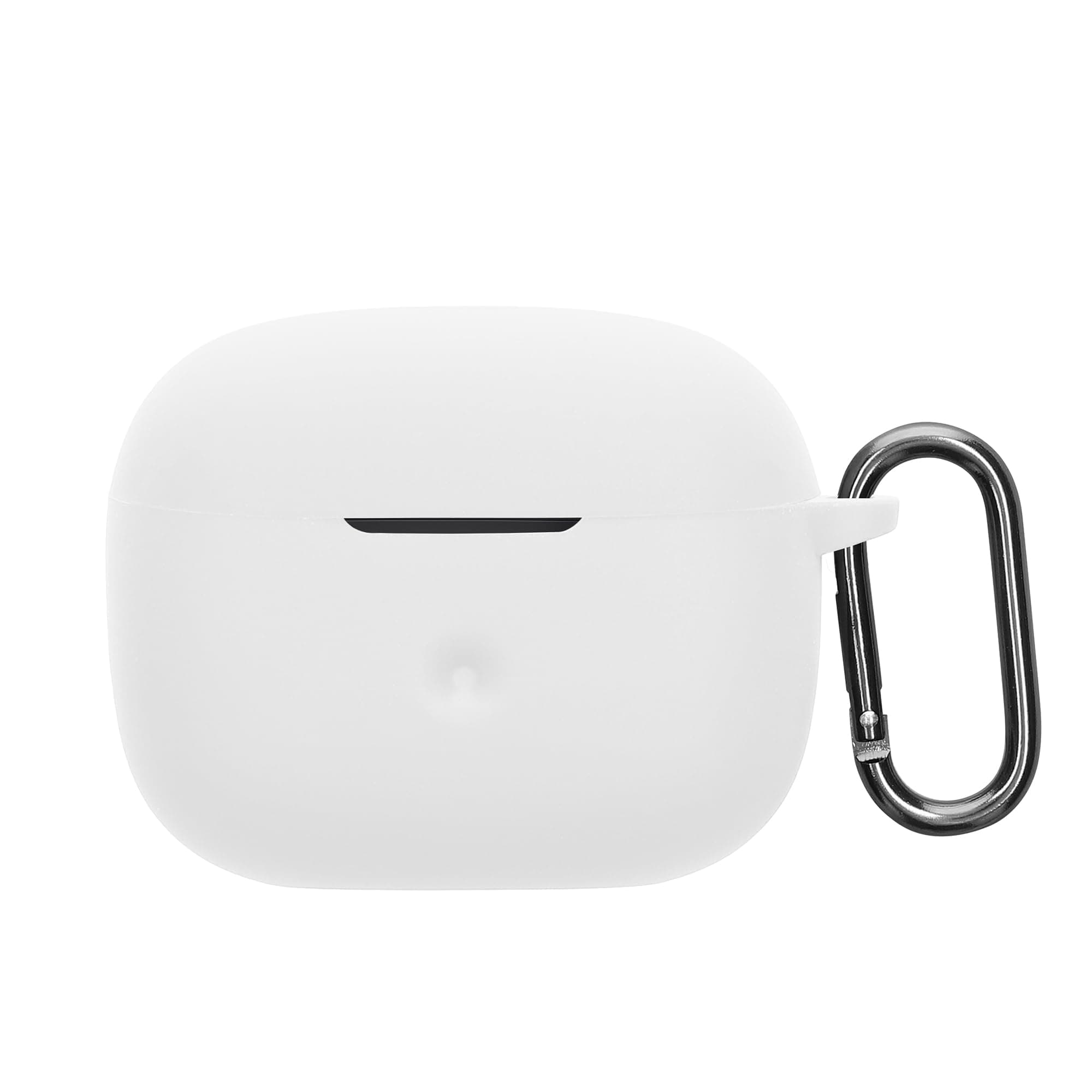 kwmobile Silicone Cover Compatible with Bowers & Wilkins Pi6 / Pi8 - Case Cover Stick-On Skin with Clip - White