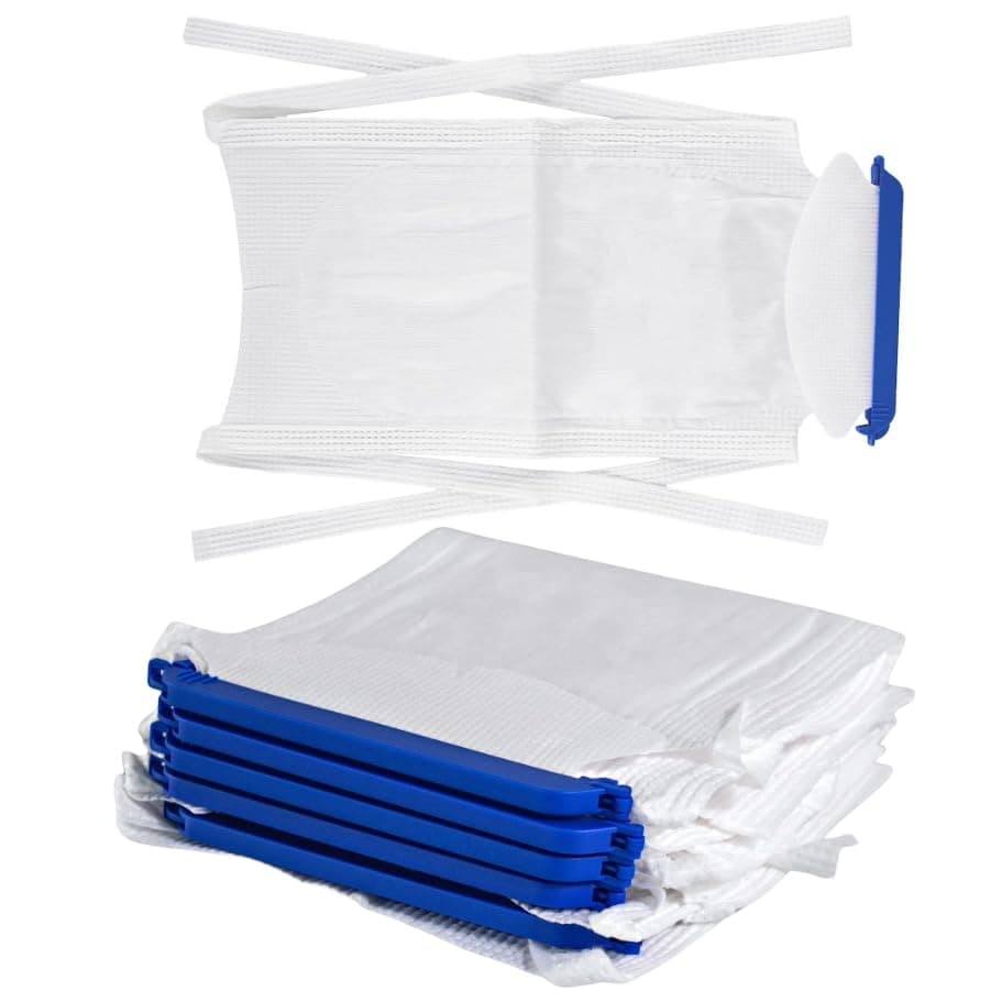 Vakly Large Refillable Ice Bags 6.5 x 14 [Pack of 5] – Reusable Ice Pack with Clamp Closure, Soft Outer Covering & Leak-Resistant Inner Layer for Hospital, Home & Sports Use