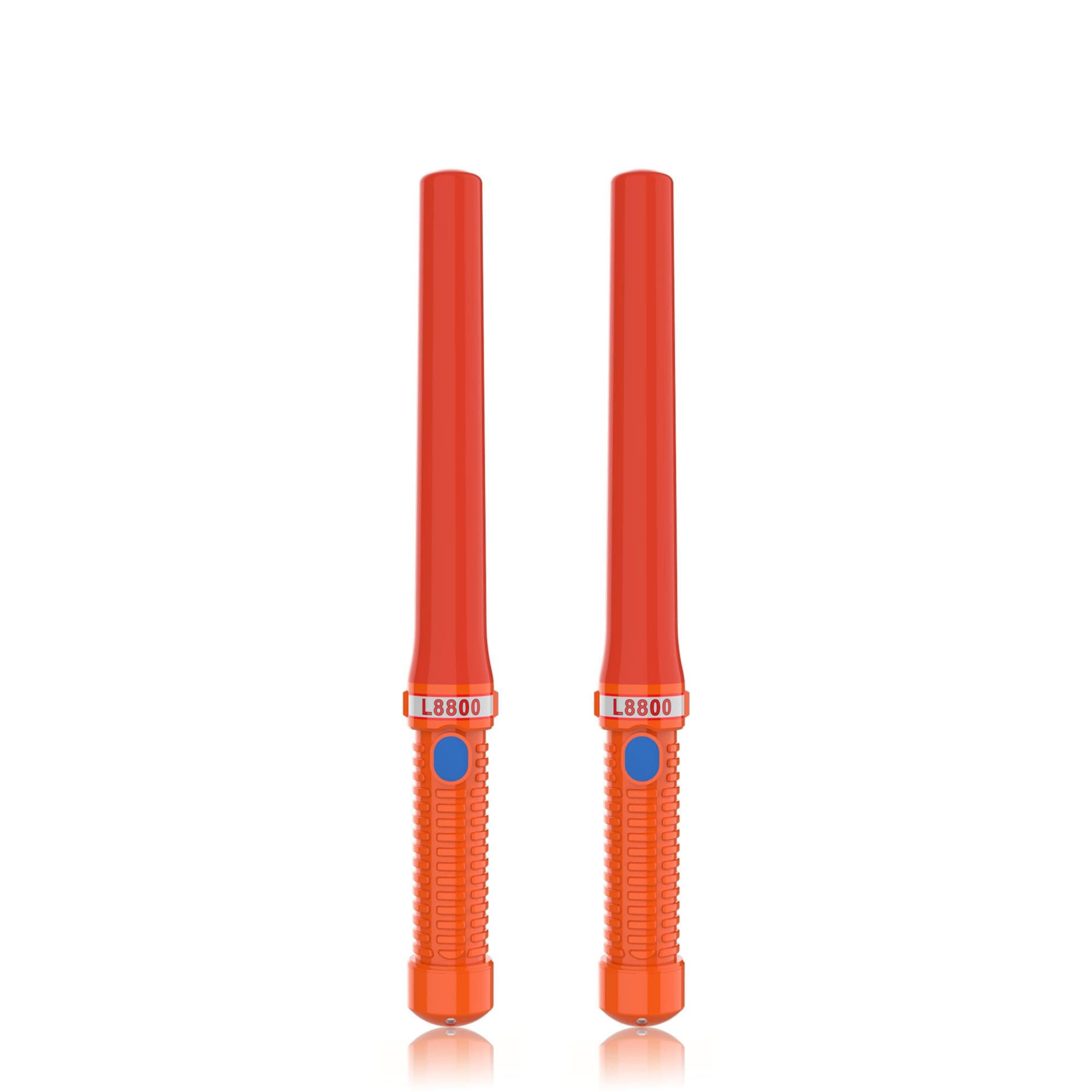 16 inch LED Traffic Control Batons, Signal Traffic Wand with 2pc C Dry-Cell Batteries(Not Include), Safety Air Marshaling Wand for Parking, Airport and Road Traffic Contol, Orange 2PCS