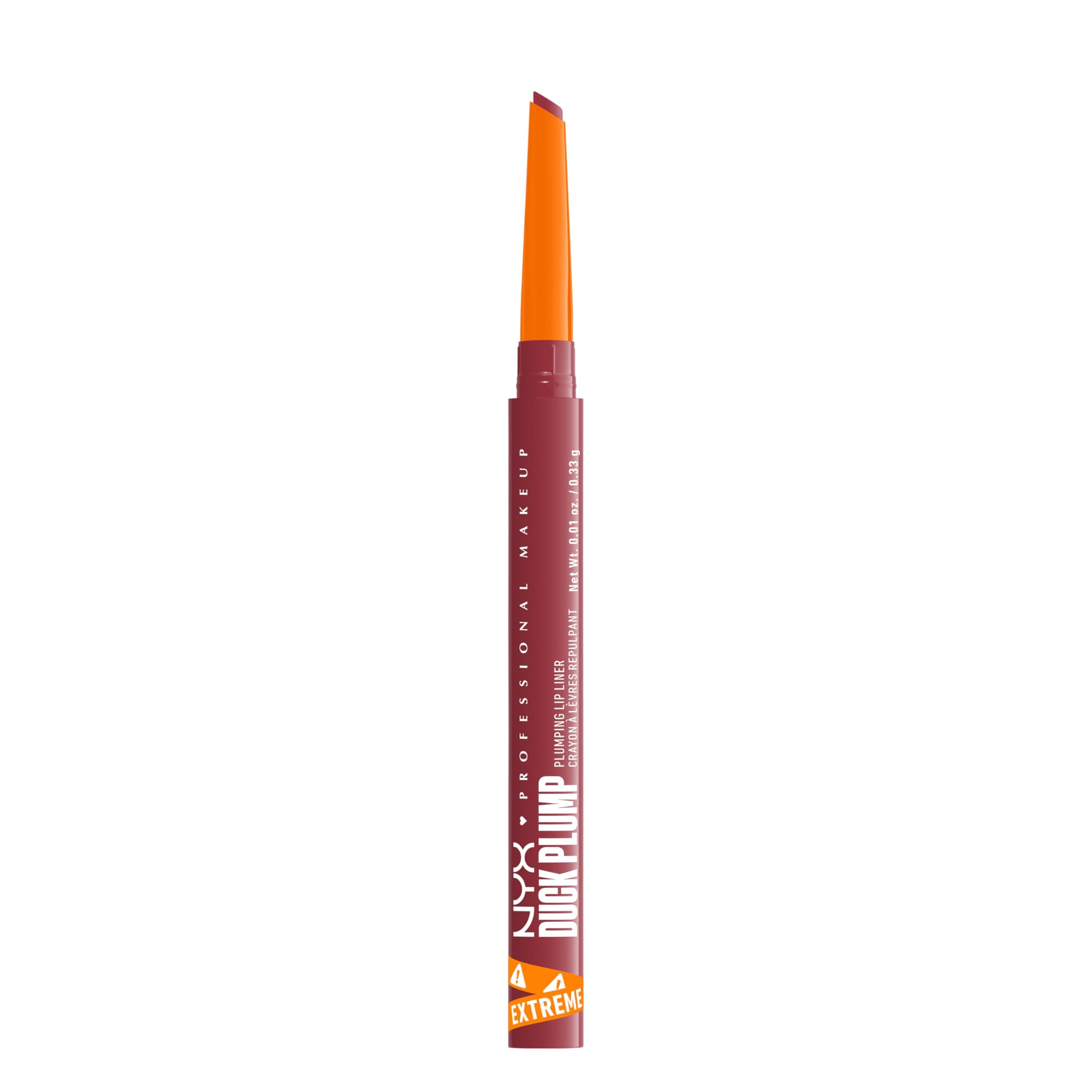 NYX Professional Makeup Duck Plump Plumping Lip Liner, Lip Liner, Up To 10 HR Wear, Matte Finish, Flirty Flip