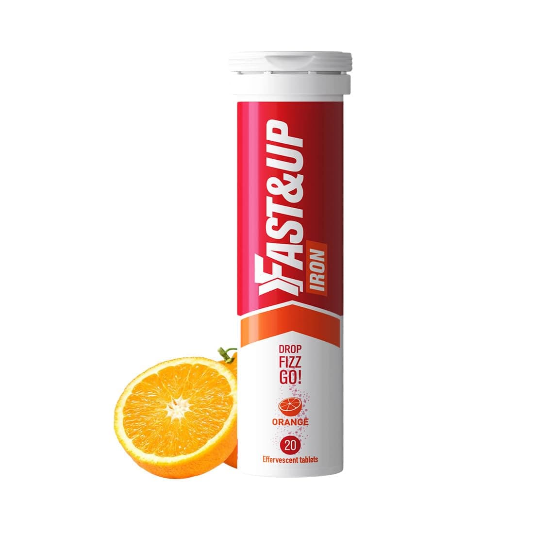 Iron – 19mg Iron Daily Supplement – 20 Effervescent Tablets- Fulfils Daily Iron RDA – Refreshing Orange Flavour