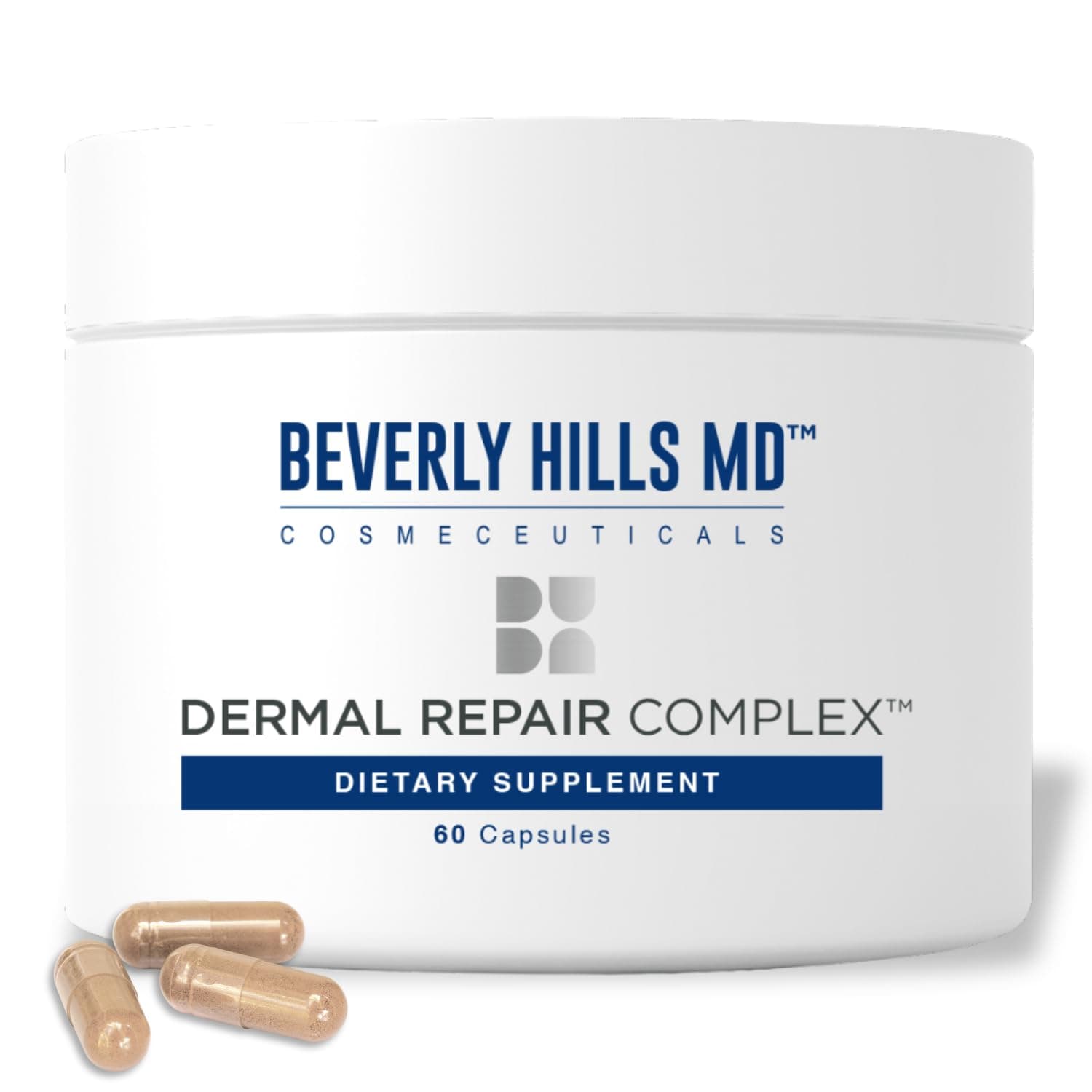 Dermal Repair Anti-Aging Supplement - Hyaluronic Acid, Collagen, Vitamins for Smooth, Plump Skin