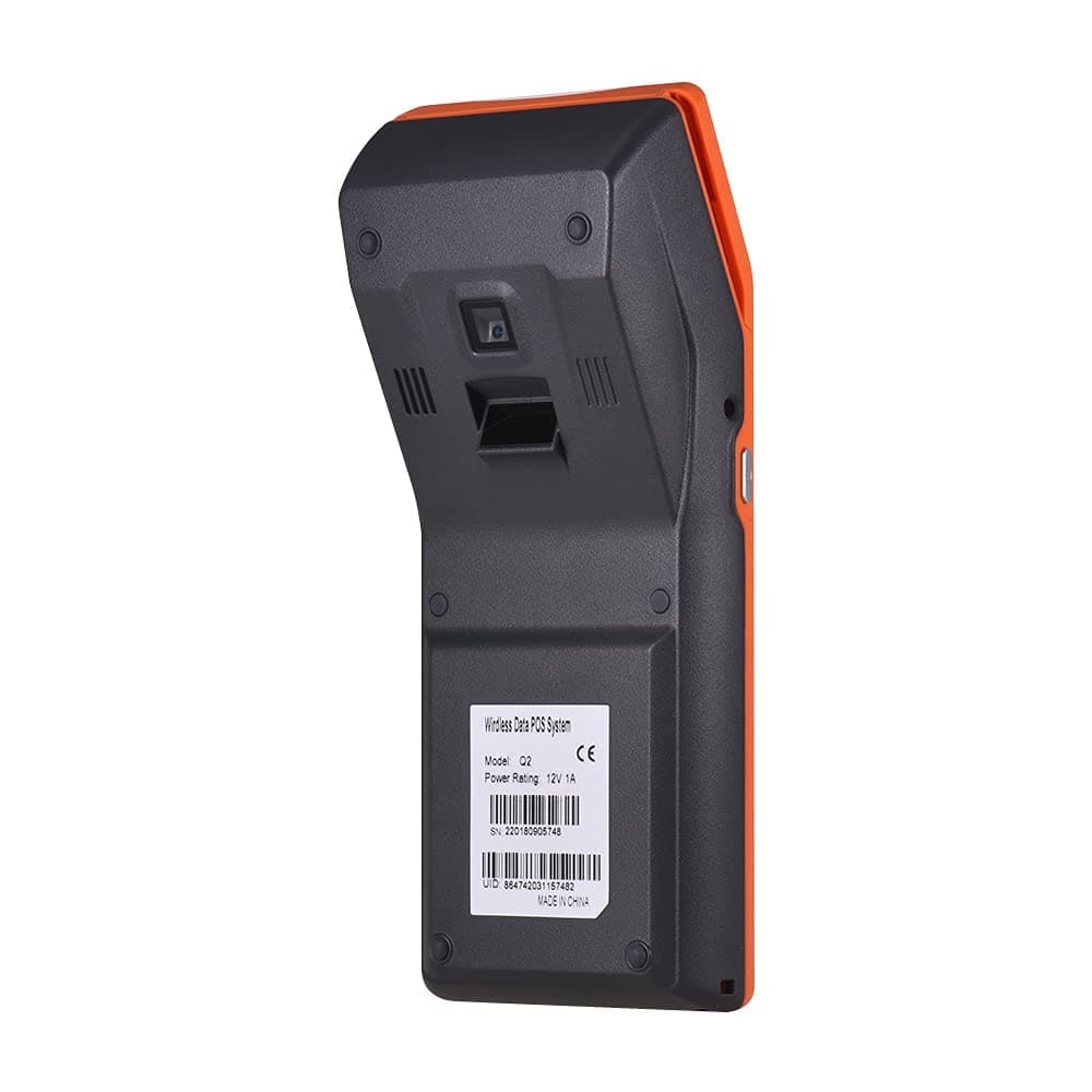 Bisofice POS Receipt Printer, Android 8.1 OS Mobile POS, 58mm Receipt Printer, 5.45" Touch Screen PDA Printer Supports 3G WiFi BT4.0 USB OTG Bluetooth, Handheld POS Machine Terminal Printer (Orange)