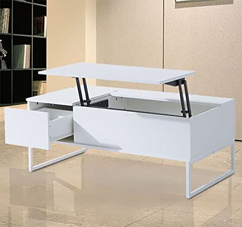 Madrex Tea Table Lift Top Coffee Desk Wood Storage Drawer Living Room Furniture