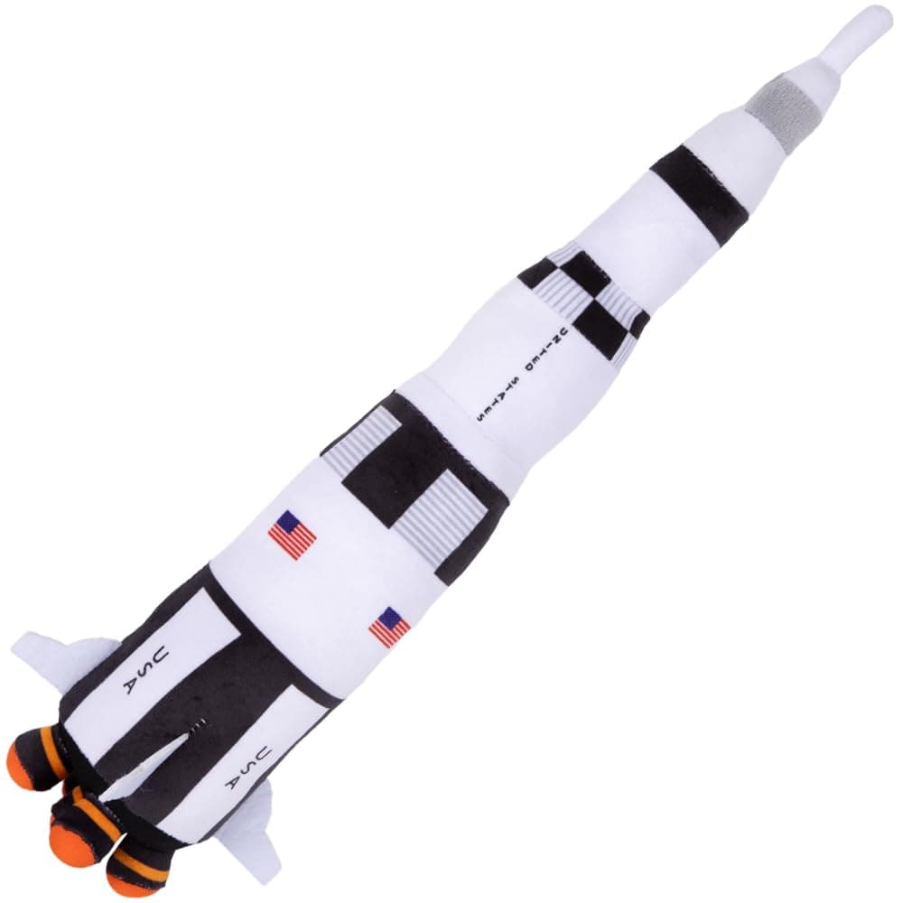 ArtCreativity Saturn Rocket Plush Toy for Kids, 18.5 Inch Space Shuttle Stuffed Toy with Realistic Details, NASA Spaceship Nursery and Party Décor, Great Outer Space Toys for Boys and Girls