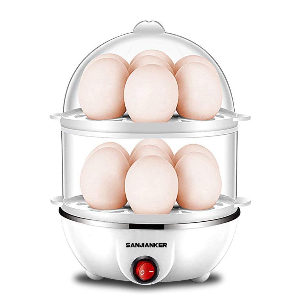 Egg Cooker,350W Electric Egg Maker,White Egg Steamer,Egg Boiler,14 Egg Capacity Egg Cooker With Automatic Shut Off