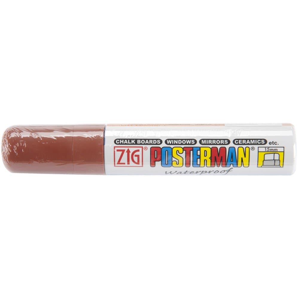 Zig 15mm Posterman Tip Marker, Brown