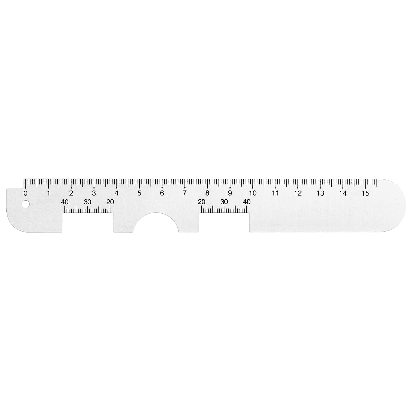 Metal PD Ruler - Pupillary Distance Ruler with Instructions for Myopia Distance Glasses, Pupil Measurement Tool for Prescription Eyeglasses with Eye Care Tips
