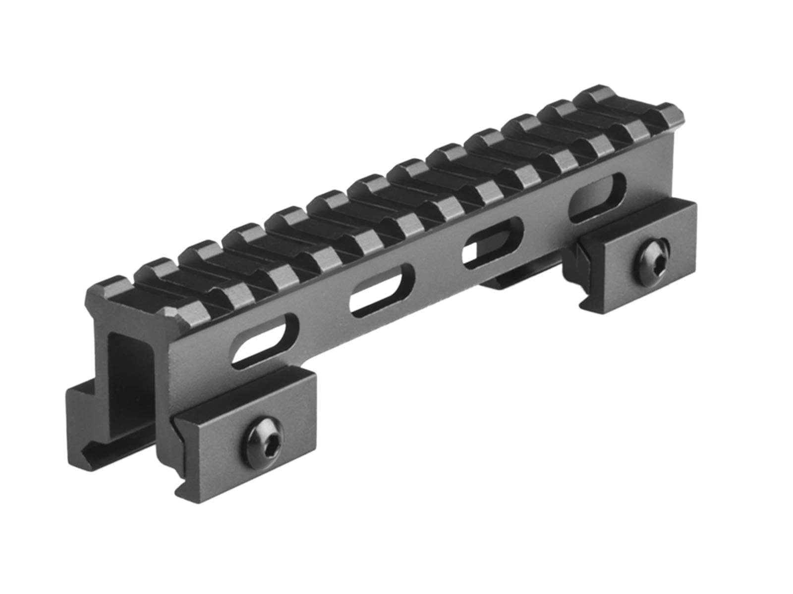 Tactical Picatinny/Weaver 1" Slim Riser Bridge Mount BM1210, 5" Long 12 Slots