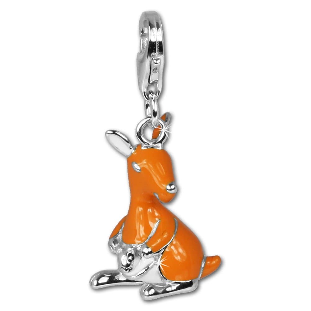 SilberDream Charm kangaroo enamel 925 Sterling Silver Pendant Lobster Clasp FC614
