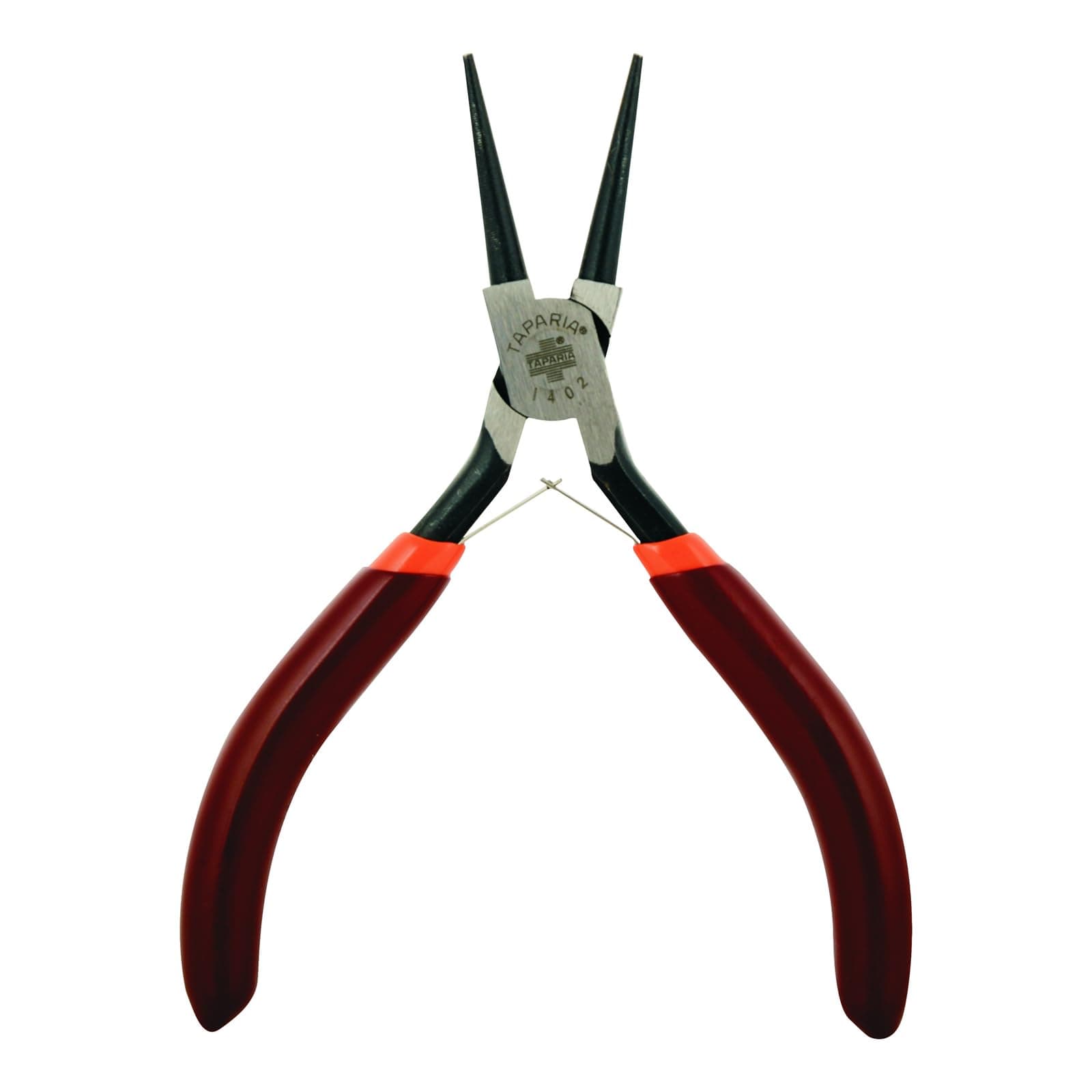 Taparia 1402 4.92 inch 125 mm Round Nose Mini Pliers dip Coated Sleeve, Brown