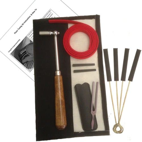 High Quality - Upgraded Piano Tuning Kit with Mutes, Tuning Fork, and Instructions