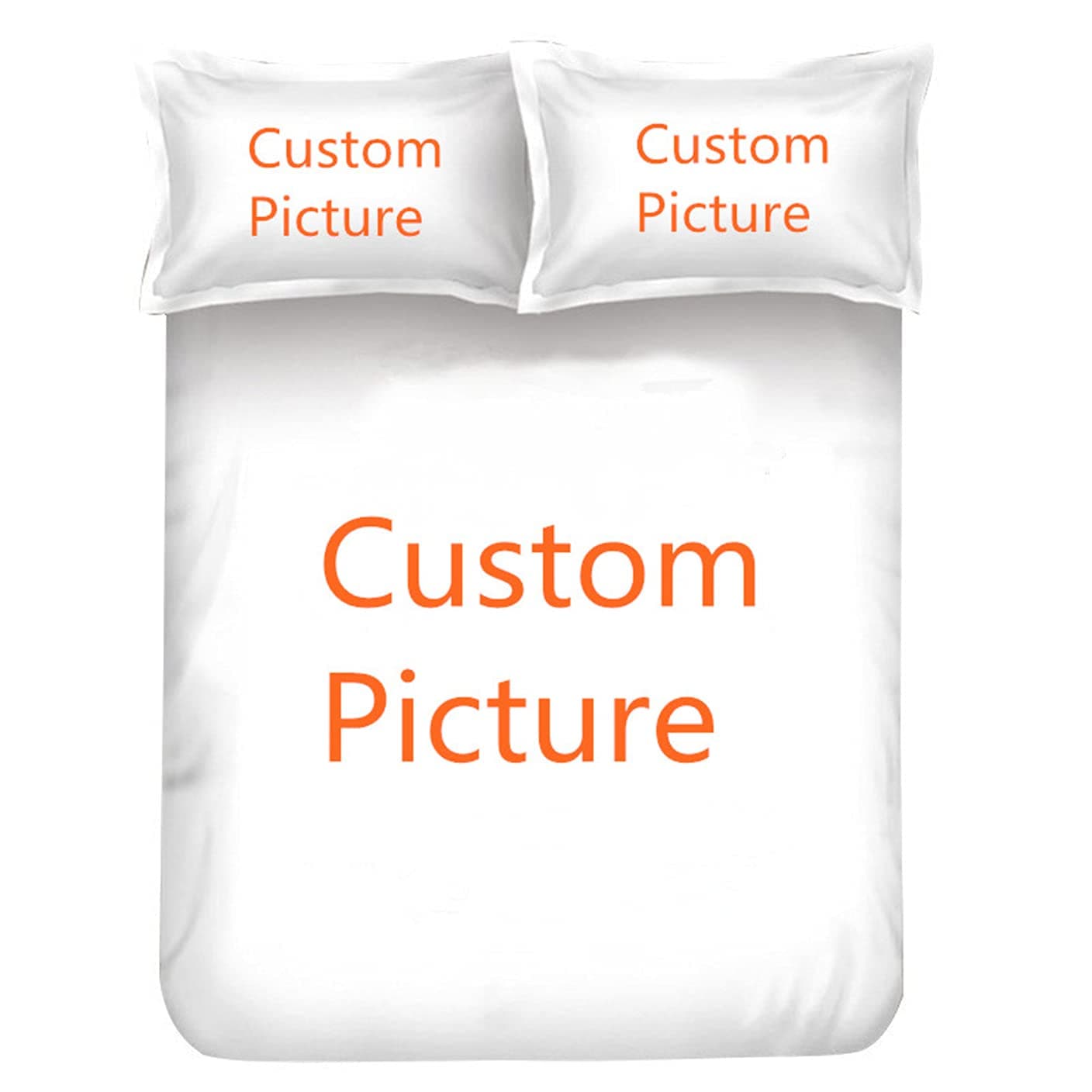 Stillshine. Personalized King Size Duvet Cover, Personalised Photo Bedding Set Custom Quilt Cover and Pillowcase for Family Couples Baby Birthday Friendship Anniversary (220 x 240 cm), Black White