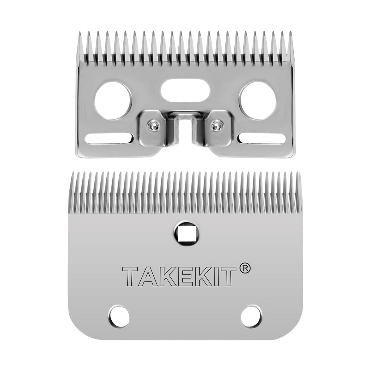 Horse Clippers Replacement Blades, Detachable Universal Blades for Professional Horse Grooming Clippers, Top and Bottom, Stainless Steel, 35-Teeth