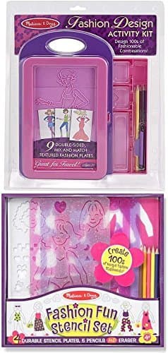 Melissa & Doug Fashion Design and Stencil Bundle