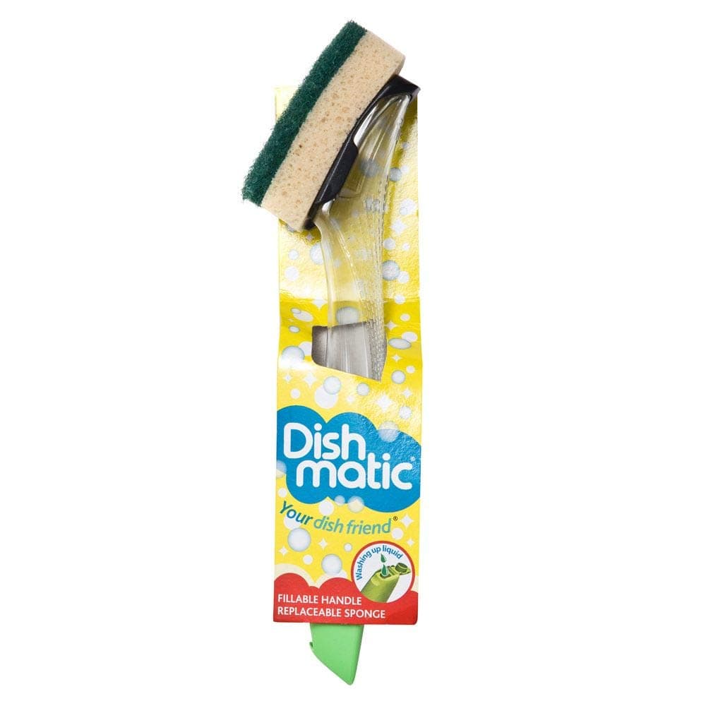 Dishmatic Washing Up Brush with Sponge from Caraselle-Colour of Handle May Vary