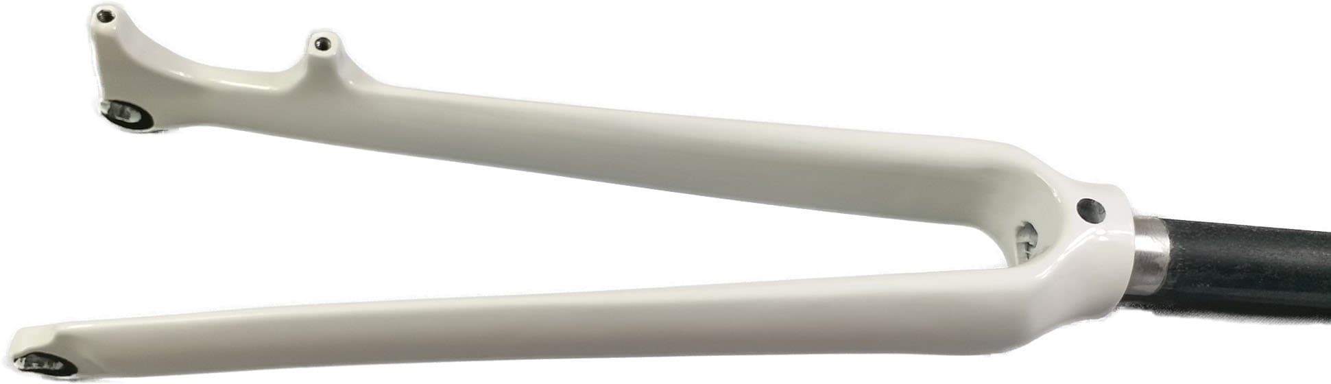 Road Bicycle Fork White Gloss Fixed Gear Bike Carbon Fiber Forks 700C Disc Brake 1-1/8