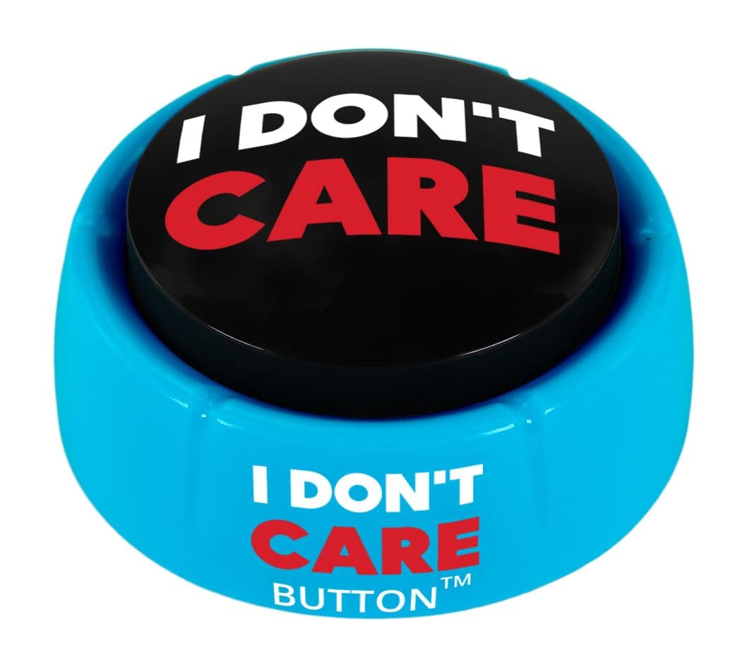 Talkie Toys Products I Don't Care Button - Plays 8 Hilarious IDC Sayings - Office Humor & Stress Relief - Funny Gift & Stocking Stuffer