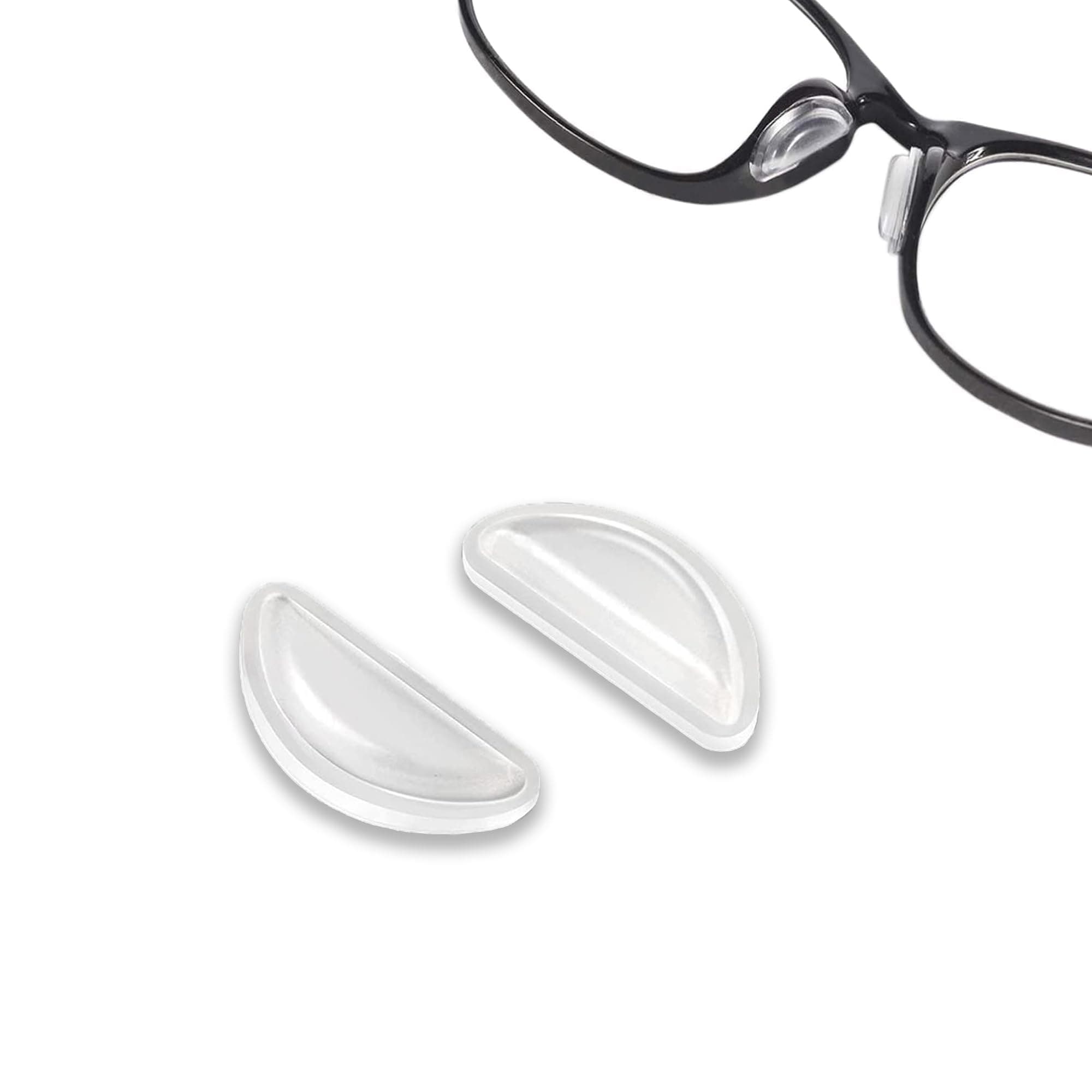 Eyeglass Nose Pads, Adhesive Anti-Slip Nose Pads, Soft Silicone Nose Pad Cushion for Glasses, Eyeglasses, Sunglasses (10 Clear Pairs)