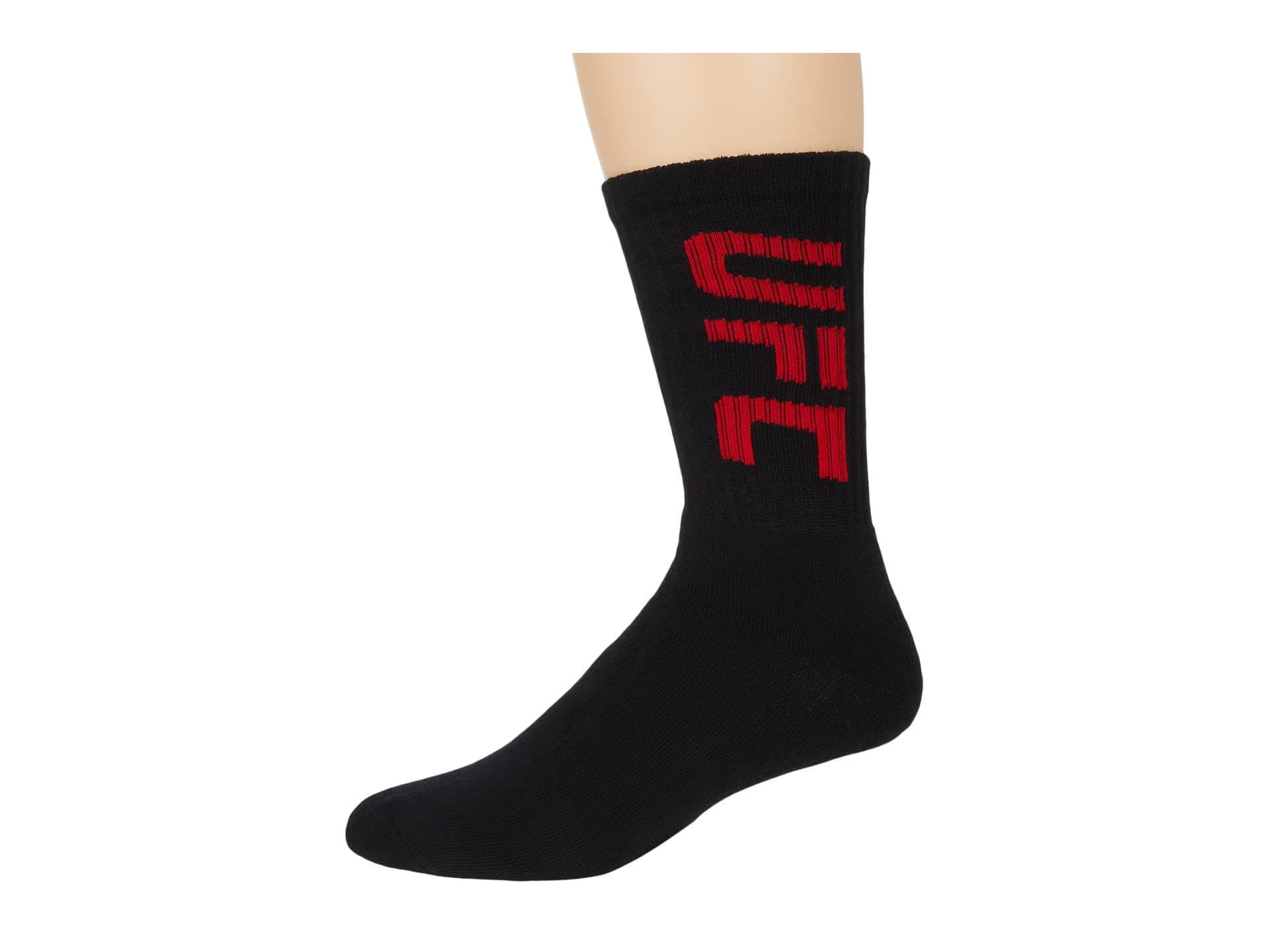 Crew Socks Black/Red One Size