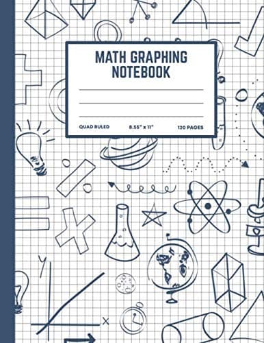 Math Graphing Notebook: Large 8.5 x 11 Math and Science Composition Journal with 120 Quad Ruled Graph Pages Paperback – 29 April 2020