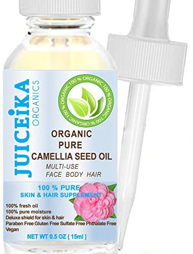 ORGANIC CAMELLIA SEED OIL 100% PURE & REFINED- COLD PRESSED. 100% Pure Moisture. Skin & Hair Supplement. (0.5 Fl. oz. - 15 ml)