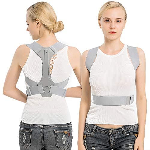 TURATA Posture Corrector for Men & Women Back Brace Posture Corrector [FDA Approved] Adjustable Posture Support Back Straightener Posture Corrector Pain Relief from Neck, Back & Shoulder (L)