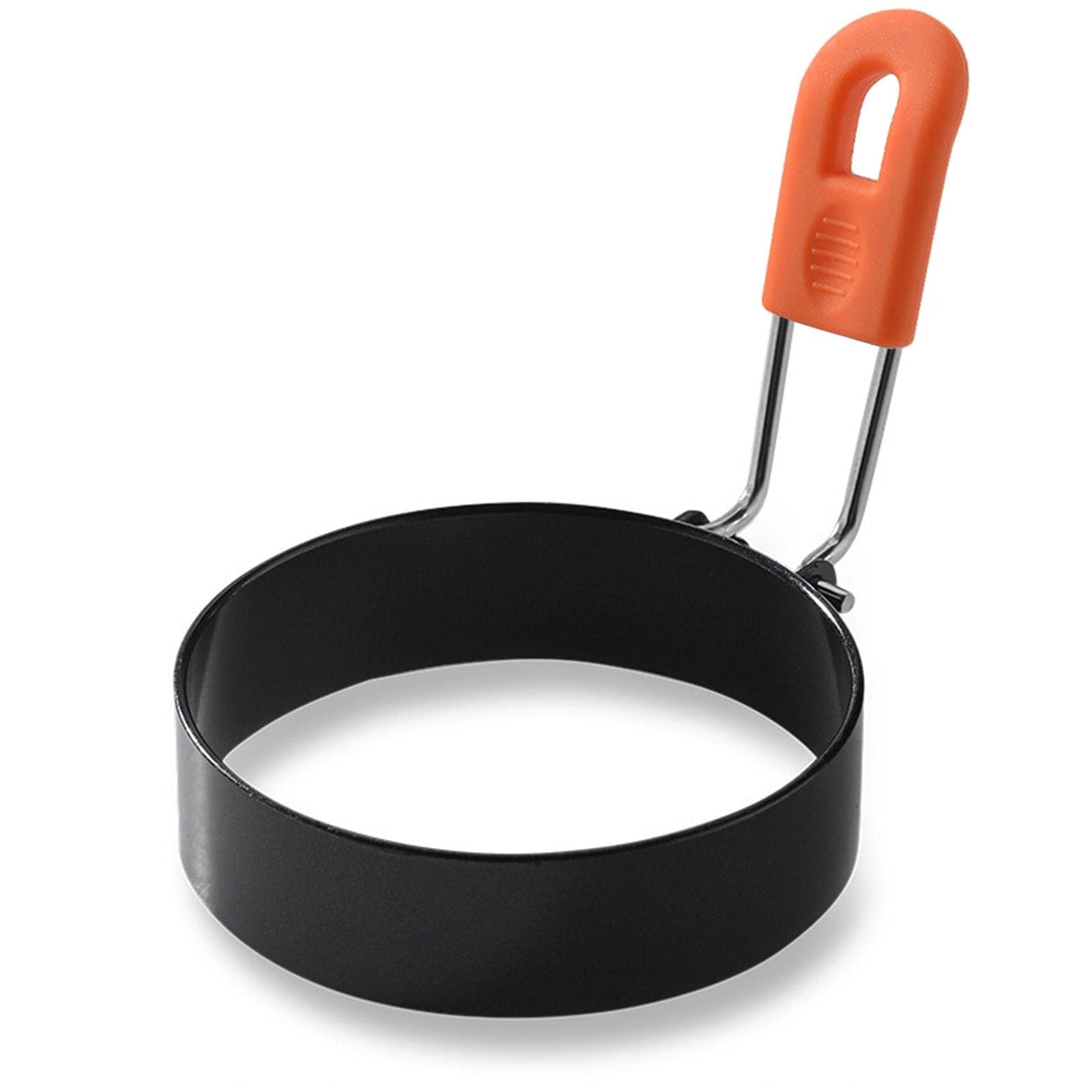 ZHIHUI Egg Rings for Frying Pan - Steel Egg Circles for Cooking - Egg Mold Shaper Set of 4 with Oild Brush, Nonstick Egg Circles for Frying Eggs, English Muffin, Burgers