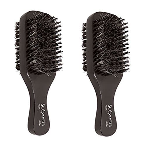 Scalpmaster Barber Grooming 2 Sided Club Brush Boar Bristle Pack 2 x SB-SC2212