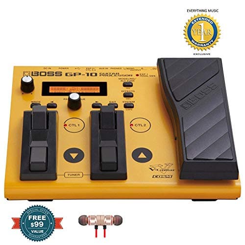 Boss GP-10 with GK-3 Pickup includes Free Wireless Earbuds - Stereo Bluetooth In-ear and 1 Year Everything Music…