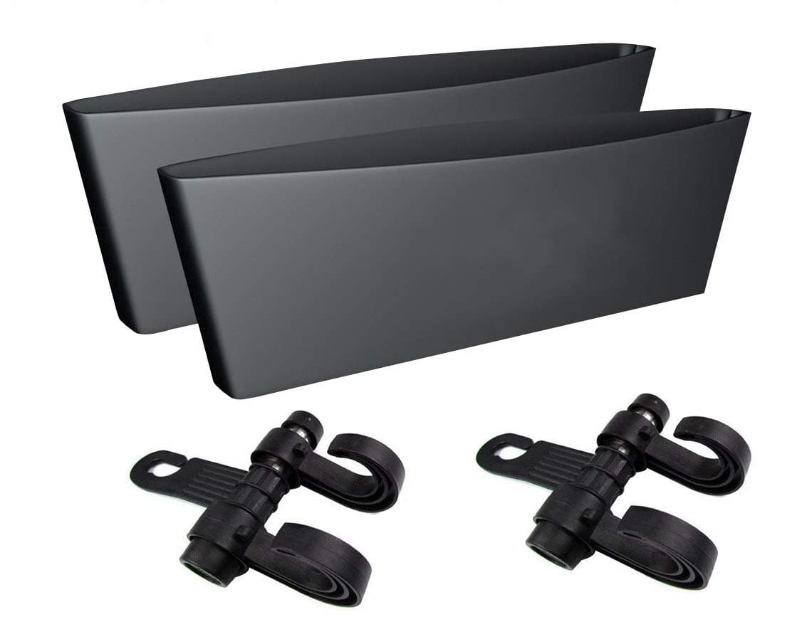 Catch Sleeve Car Organizer Store Pocket Organizer Storage Case Stops Item Fall and Fill Gap Between Seat and Console Wallet Purse Cellphone Camera. (2 Catch Sleeve + 2 Car Seat Hanger)
