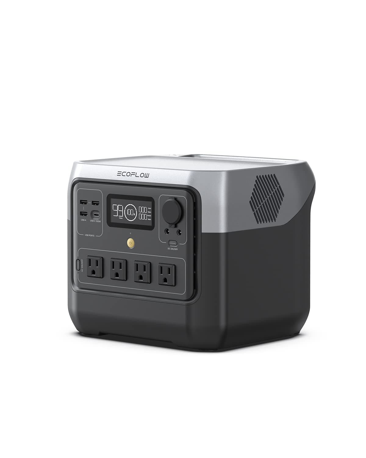 Portable Power Station RIVER 2 Pro, 768Wh LiFePO4 Battery, 70 Min Fast Charging, 4X800W (X-Boost 1600W) AC Outlets, Solar Generator for Outdoor Camping/RVs/Home Use Black
