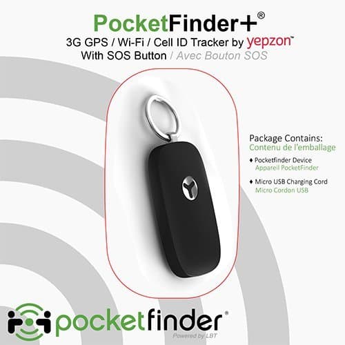 PocketFinder+ 3G GPS/Wi-Fi/Cell ID - Child & Senior, Personal Tracker with SOS Button
