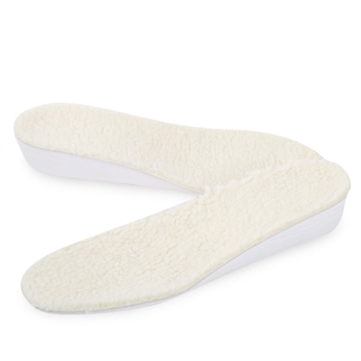 Unisex Faux Sheepskin Height Increase Elevator Shoes Insoles Lift Invisible Insert for Women and Men (Women 10"Length, 2.5cm(1"))