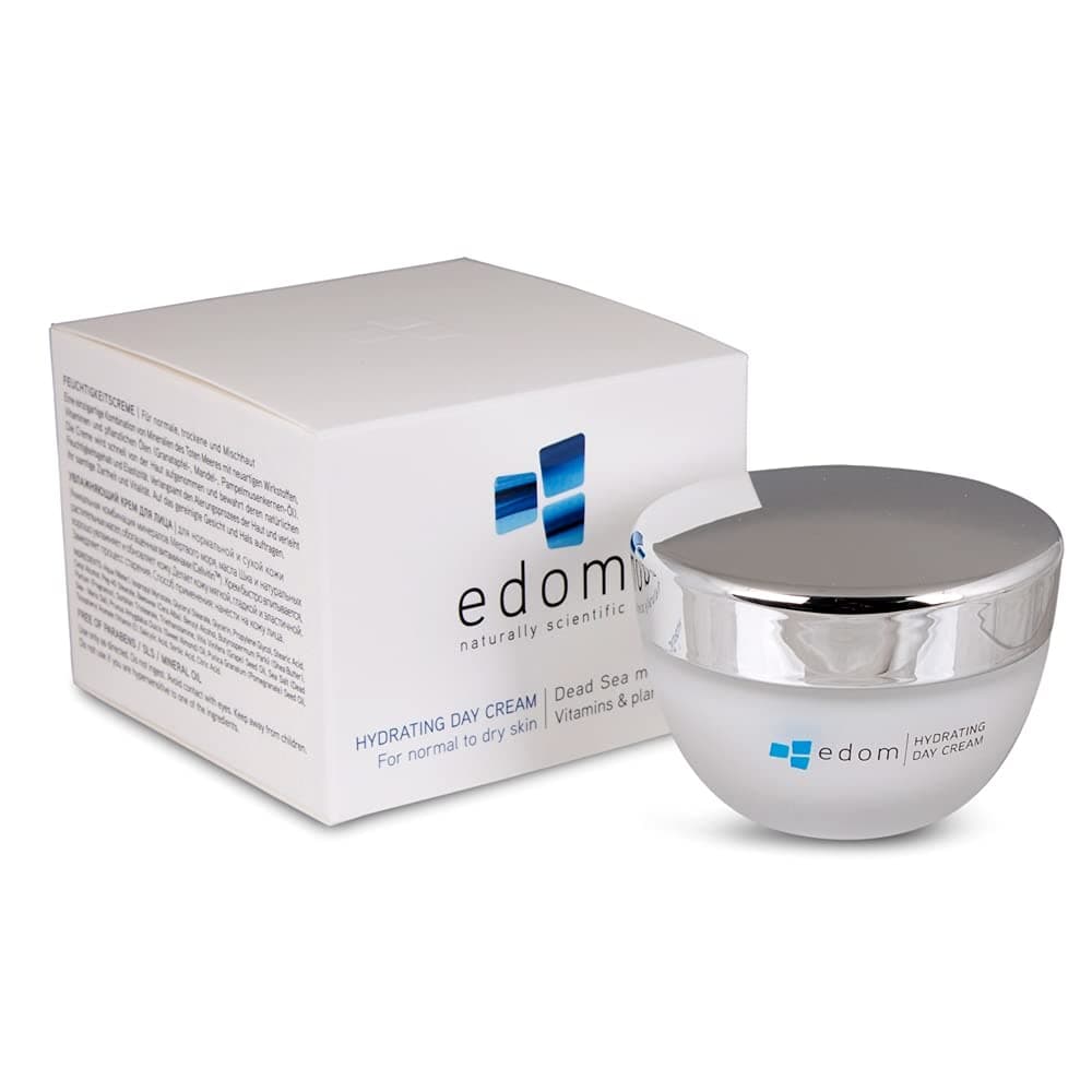 Edom Hydrating Day Cream 50ml, Anti Aging Face Moisturizer, Dead Sea Minerals, Skin Care