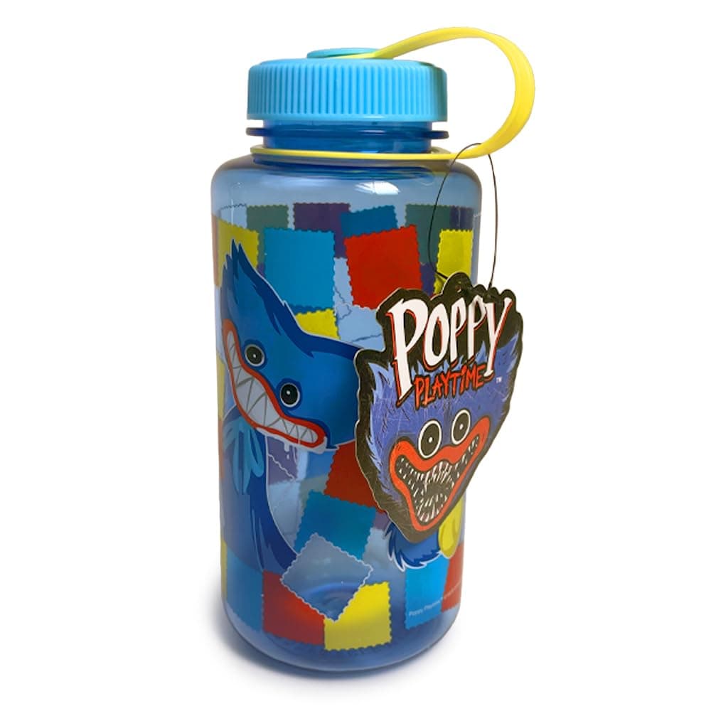 Poppy Playtime - Huggy Wuggy Water Bottle (32oz Bottle w/Attached Lid)