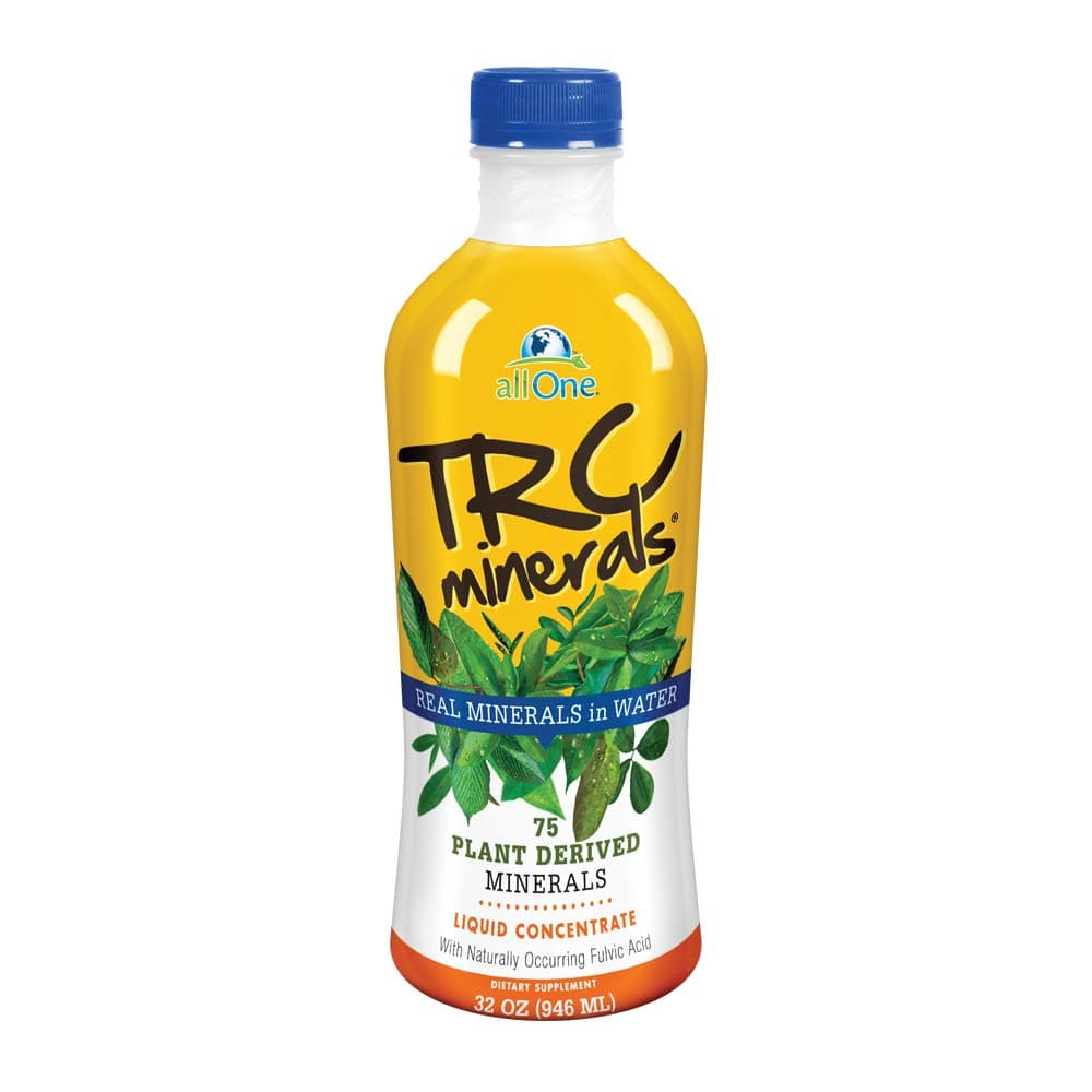 allOne TRC Minerals Liquid | Unflavored | Full Spectrum of 75 Plant-Derived Trace Minerals & Electrolytes Per Ounce | 32oz