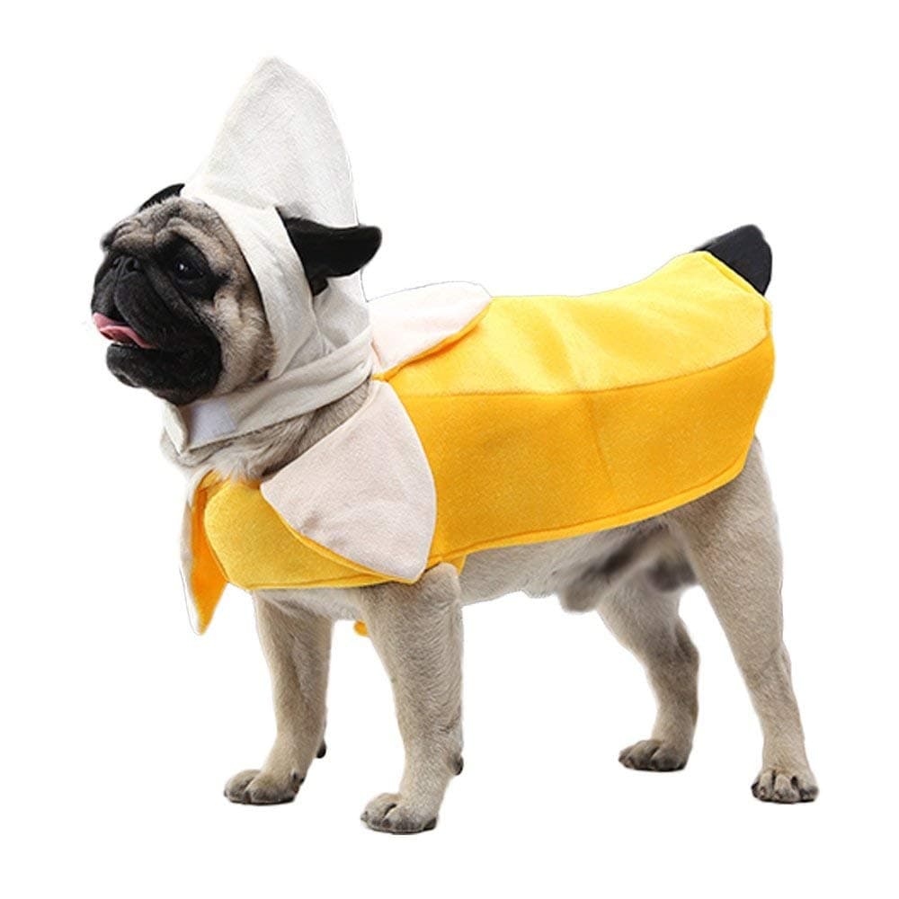 Youbedo Banana Dog Costume - Funny Pet Costume Apparel Banana Cosplay Suit Halloween Christmas Clothes for Cats Puppy Dogs
