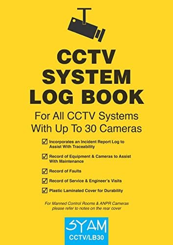 SYAM CCTV LOG BOOK CCTV/LB30 Paperback – 4 Jan. 2017