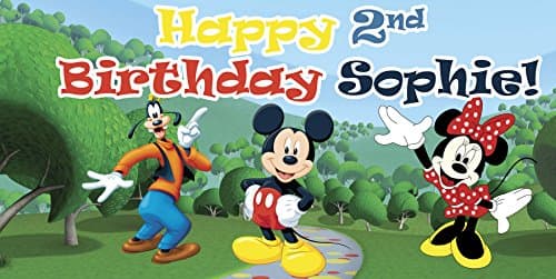 Mickey Mouse Clubhouse Personalized Birthday Banner/Backdrop