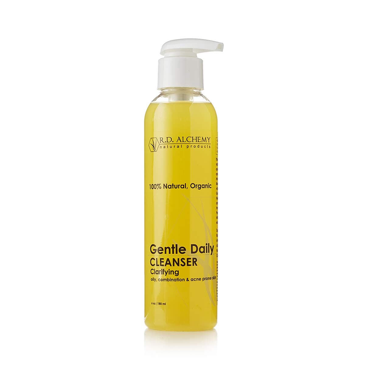 RD Alchemy - Natural & Organic Gentle Daily Cleanser. Best Face Wash for Oily Skin and Combination Skin that is Acne prone. Deep cleansing with Tea Tree and Goldenseal.