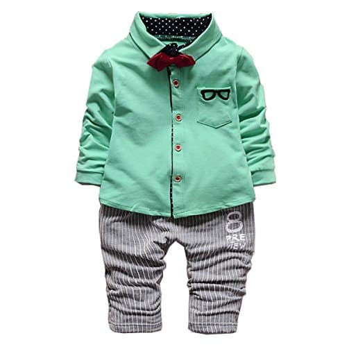 JIANLANPTT Autumn Spring Baby Boy Clothes Set Top Pants 2 Pieces Gentleman Suit