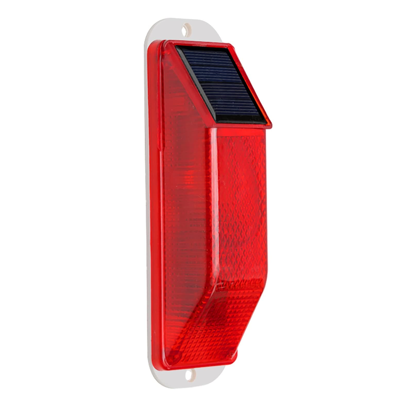 Solar Strobe Warning Light: Sensitive LED Warning Lamp High Bright Waterproof IP65 Flashing Beacon Barricade Construction Safety Traffic Light for Driveways Dock (Red)