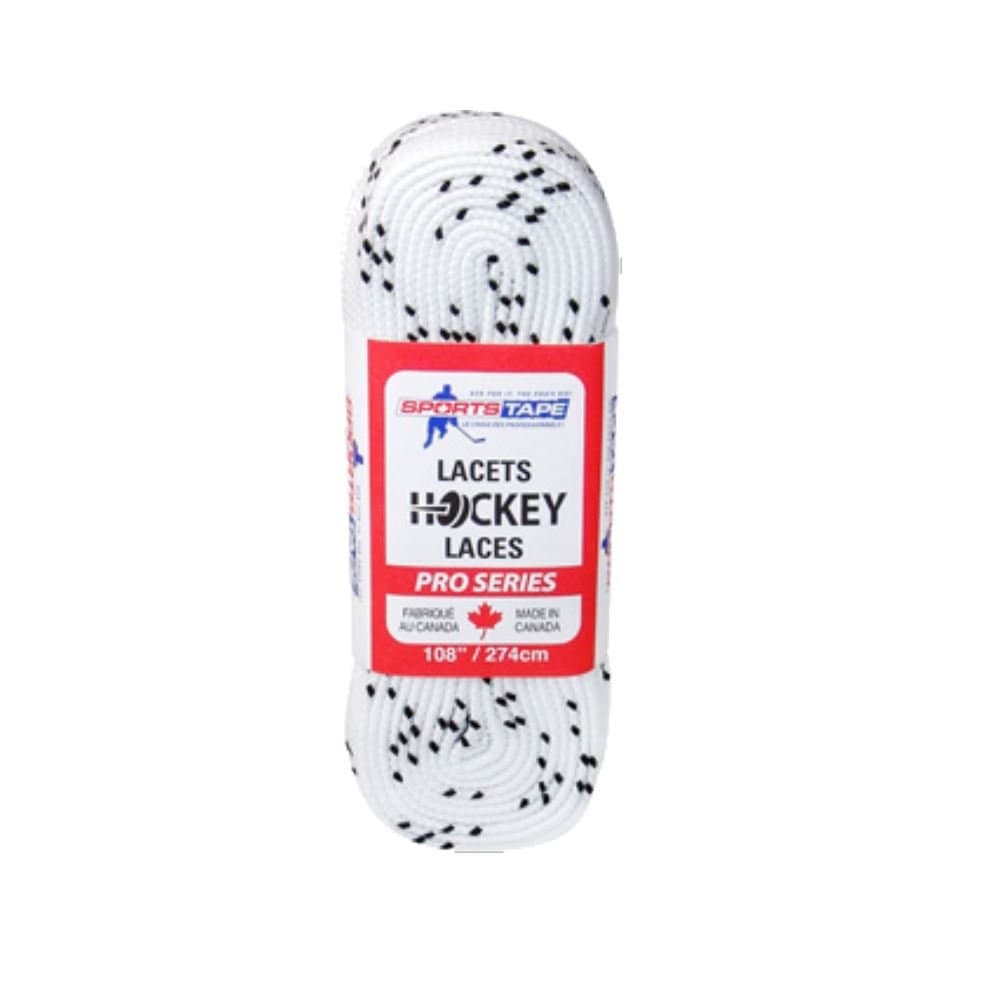 Professional Ice Hockey Skate Laces - White 72'' - Thick with molded tip