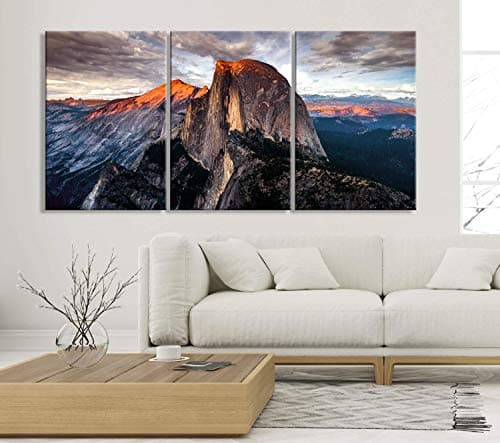 Half Dome Wall Art, Yosemite National Park Art Print, Extra Large Wall Art Canvas Print for Home and Living Room Decoration | Office Wall Art | Ready to Hang | 3 Extra Size