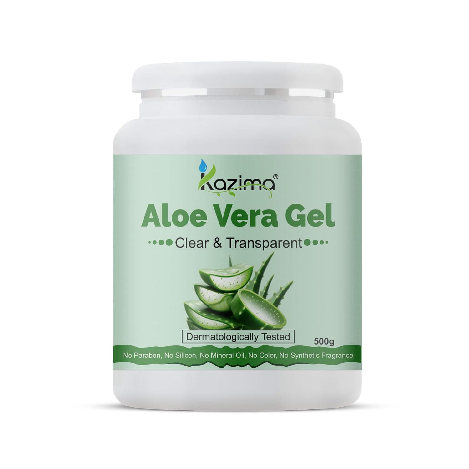 KAZIMA Pure Natural Aloe Vera Gel for Skin (500g)