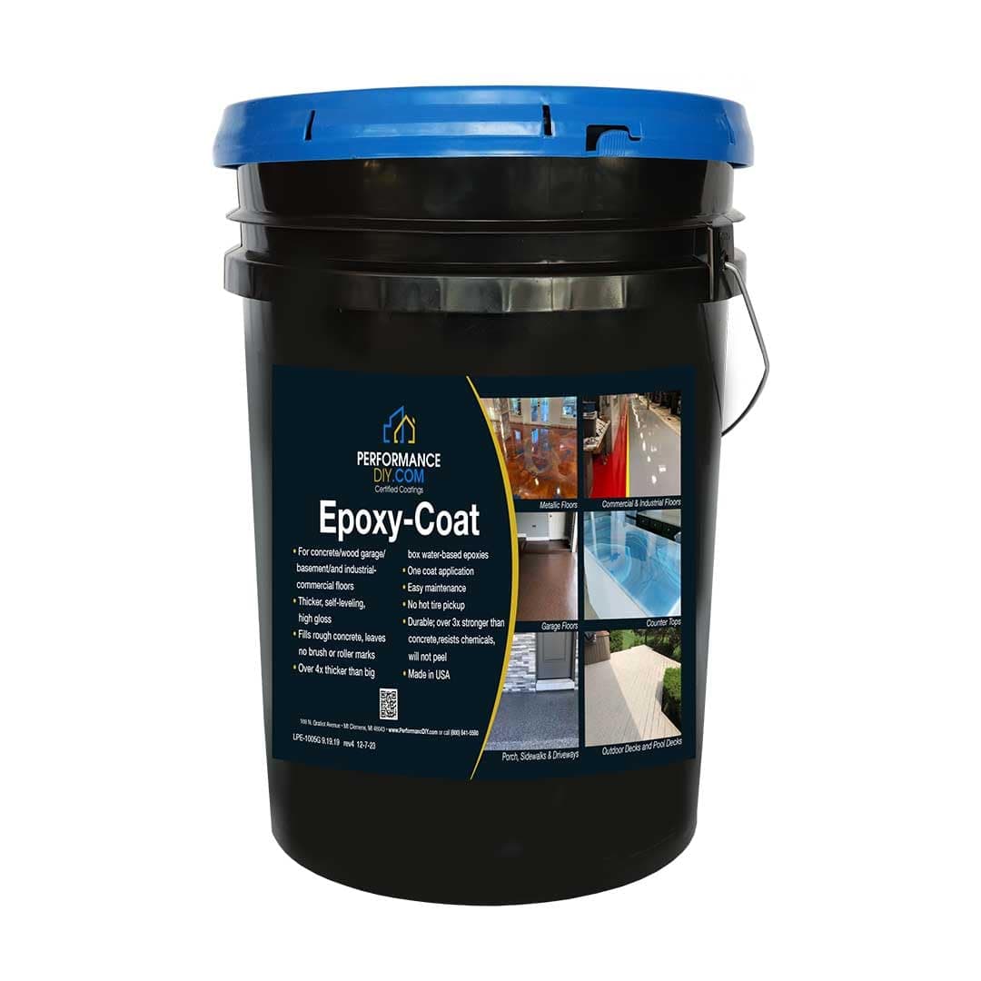 Epoxy Floor Kit – Good Full Kit – Clear Coating with High Gloss Finish – Covers 500 sq. ft. at 9.7 mils Thickness – Ideal for Garage, Basement, Concrete Floors, and More