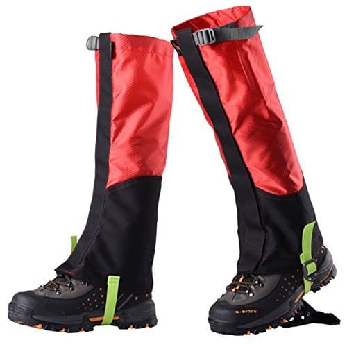 Leg Gaiters,Denkonni update Double 600D&70D Anti-tear Oxford Fabric Snowshoeing,Waterproof Boot Breathable Hiking Gaiters Cover Protection for Hunting Outdoor Skiing Walking Climbing(SIZE M/L)