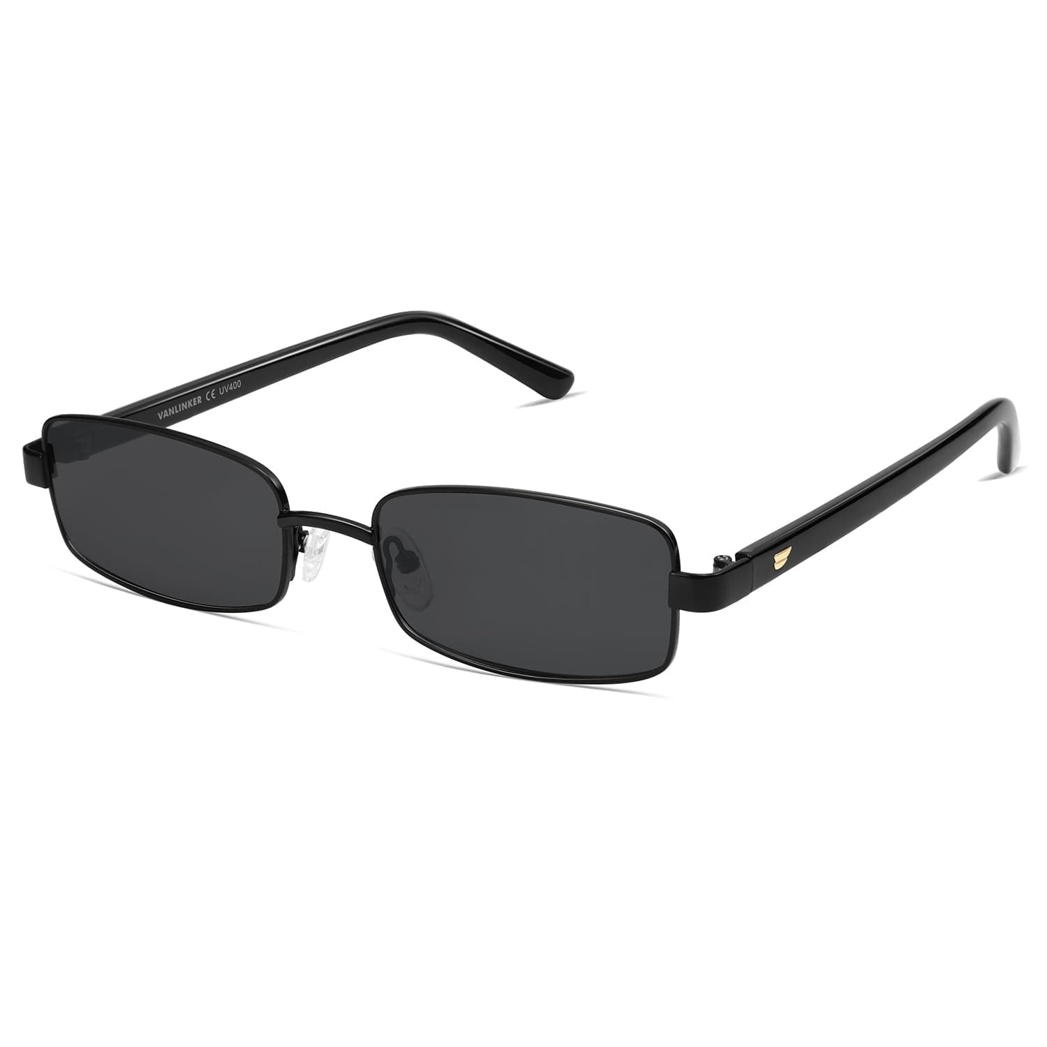 VANLINKER Retro Rectangle Polarized Sunglasses for Women Men Small 90s Vintage Trendy Slim Narrow Rectangular Frame VL9684